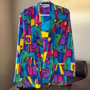 Colorful Geometric Blazer by Beyond the Rainbow